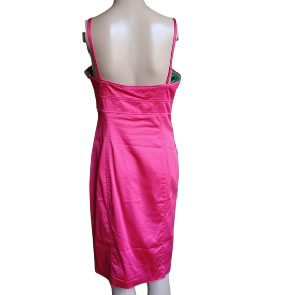 Ted Baker London Womens Sleeveless Ruffled Pink Pencil Dress Size 8 Ted Sz 3 - Picture 6 of 12